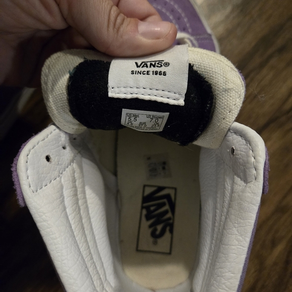Vans Purple High Tops Women's Size 7 - Picture 6 of 10